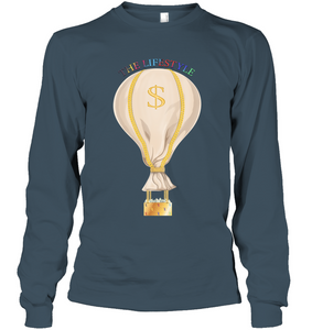 Long sleeve cotton "The LIFESTYLE" Money bag💰 t-shirt