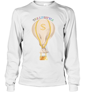 Long sleeve cotton "The LIFESTYLE" Money bag💰 t-shirt