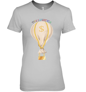Women's Hot air money bag "The LIFESTYLE" tee